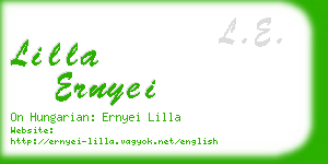 lilla ernyei business card